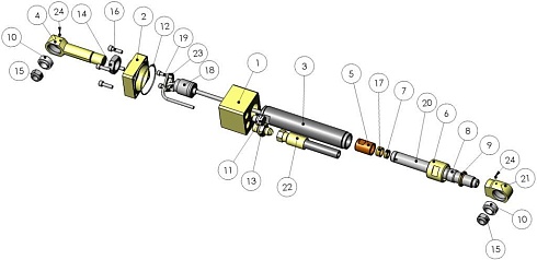 Механизм измерения диаметра ствола