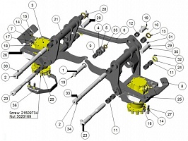 Система крепления моторов, протяжки и рычаги